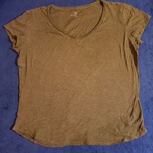 XL NY&CO Black V-neck Cotton Tee